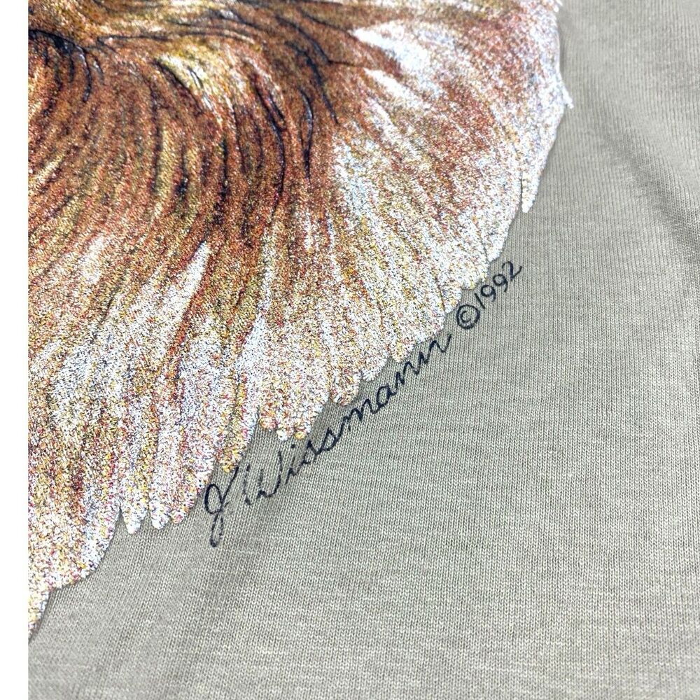 Vintage Graphic T-Shirt Pomeranian Dog Adult LARGE Tee Fruit of The Loom Y2K - Picture 4 of 12